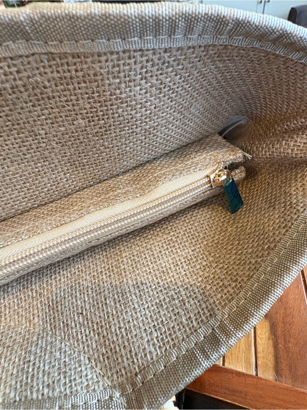 Sequined Embroidered Floral Tote Round Bamboo Handle Summer Boho Blue Orange - Picture 8 of 11